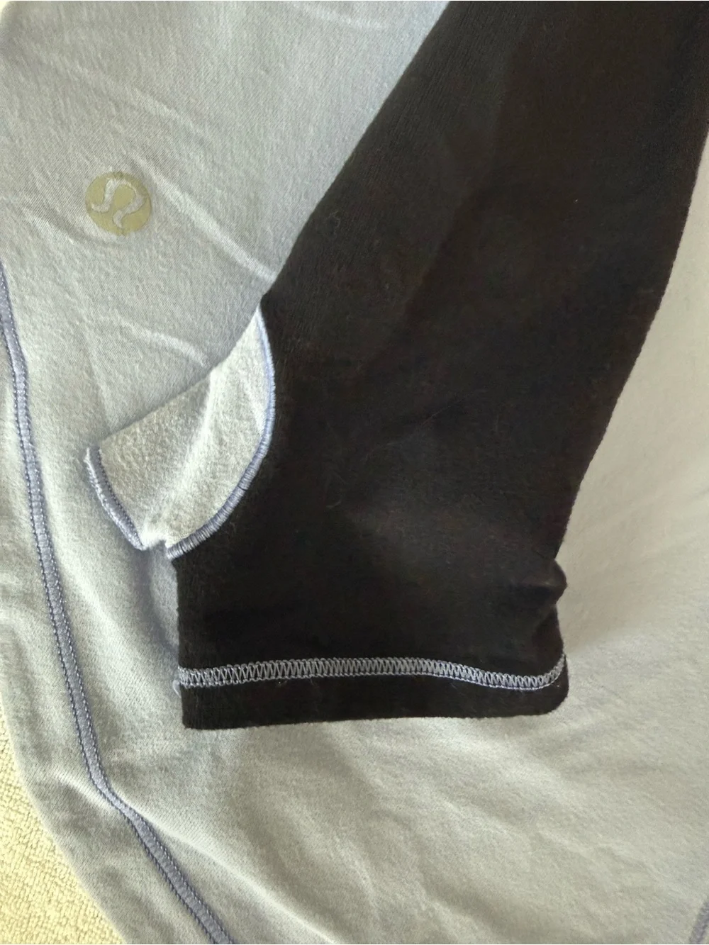 Lululemon Lilac Long Sleeve Top with Black Wrist Panels